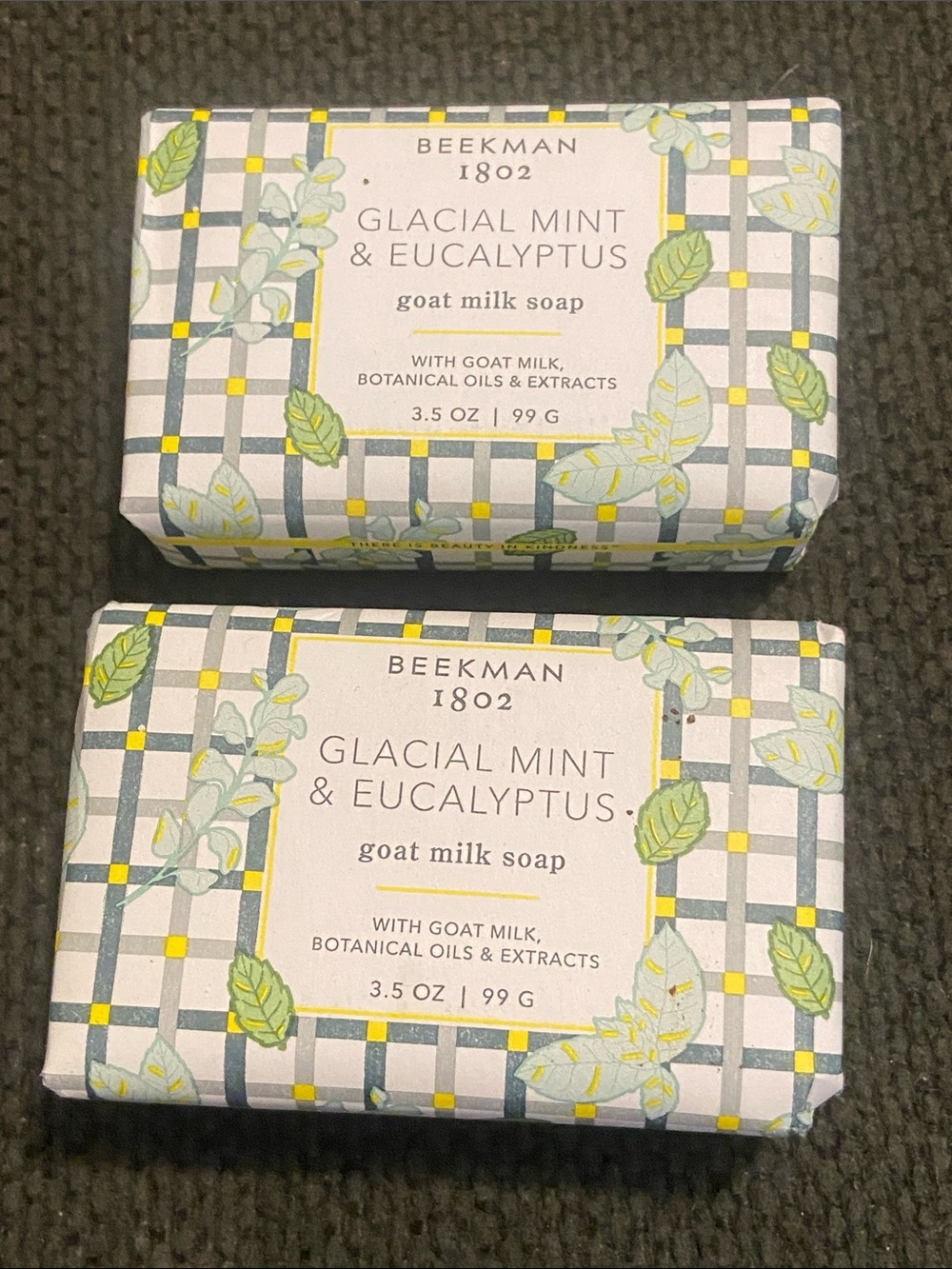 Beekman 1802 sold out Glacial Mint & Eucalyptus goat milk Soap - Mint set of 2